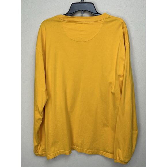 Men's LSU Tigers Long Sleeve Shirt Size XL Graphic Front Yellow Y2K Vtg. - Picture 3 of 6